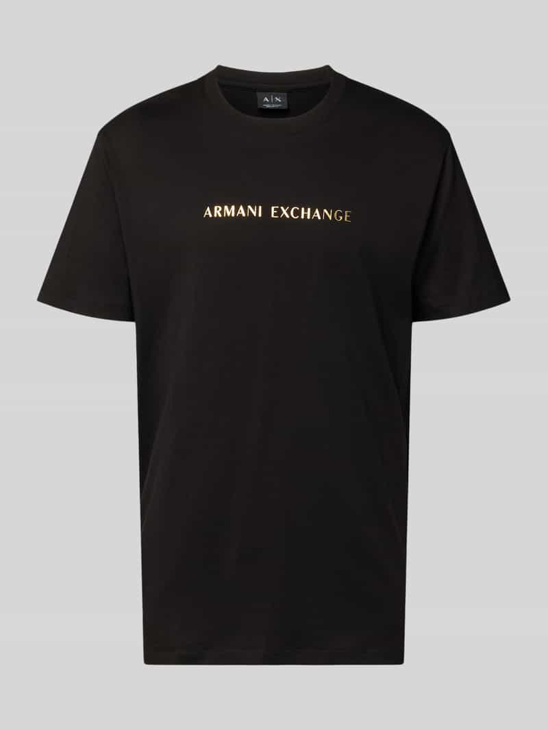 Armani Exchange T-shirt met labelprint