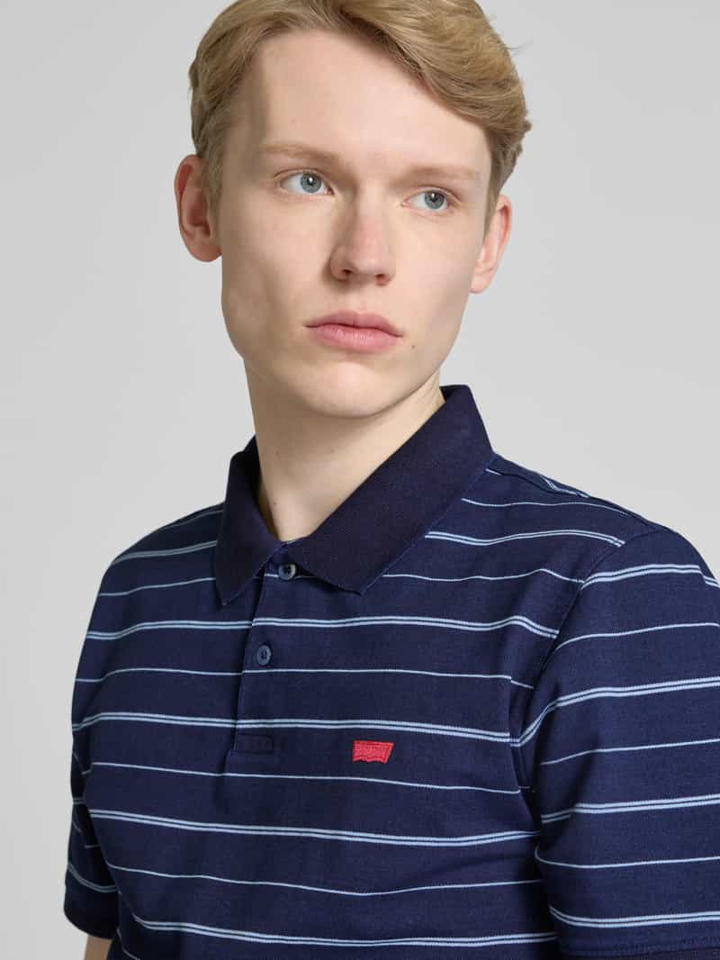 Levi's Slim fit poloshirt met labelstitching model 'HOUSEMARK'