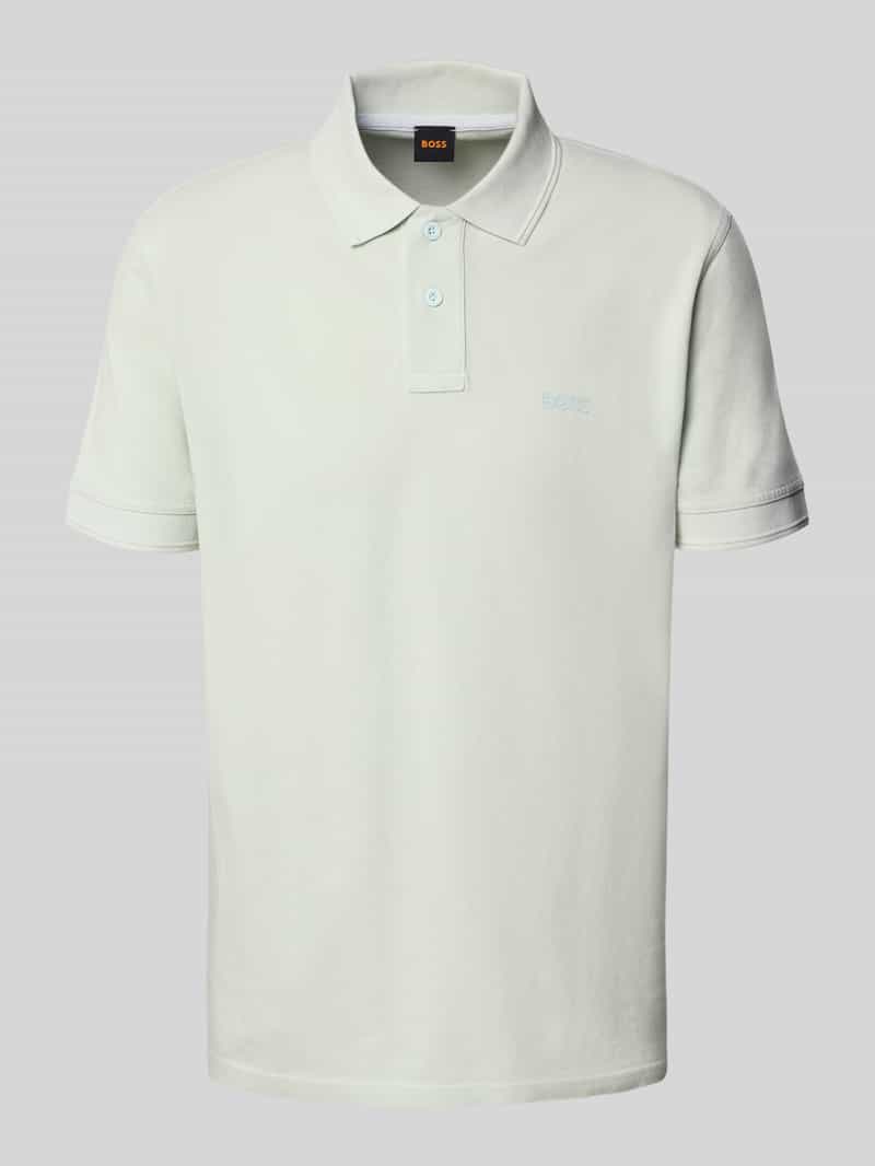 Boss Orange Slim fit poloshirt met labelprint model 'Prime'