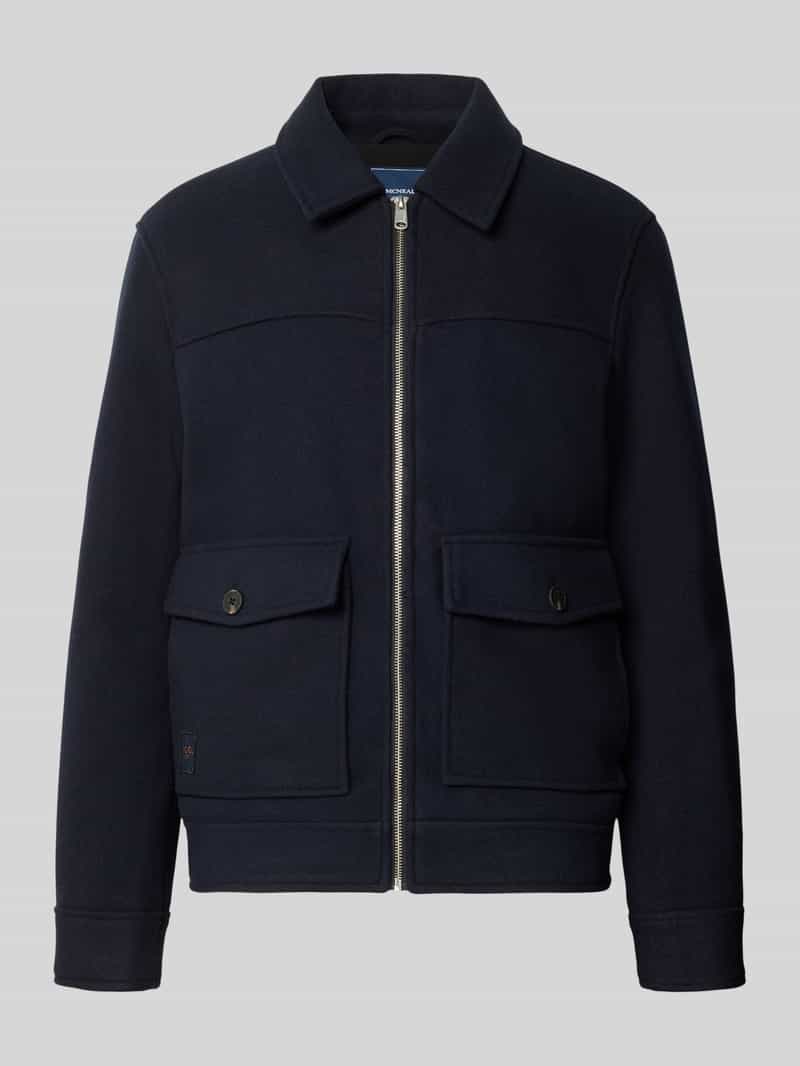 MCNEAL regular fit jas met klepzakken