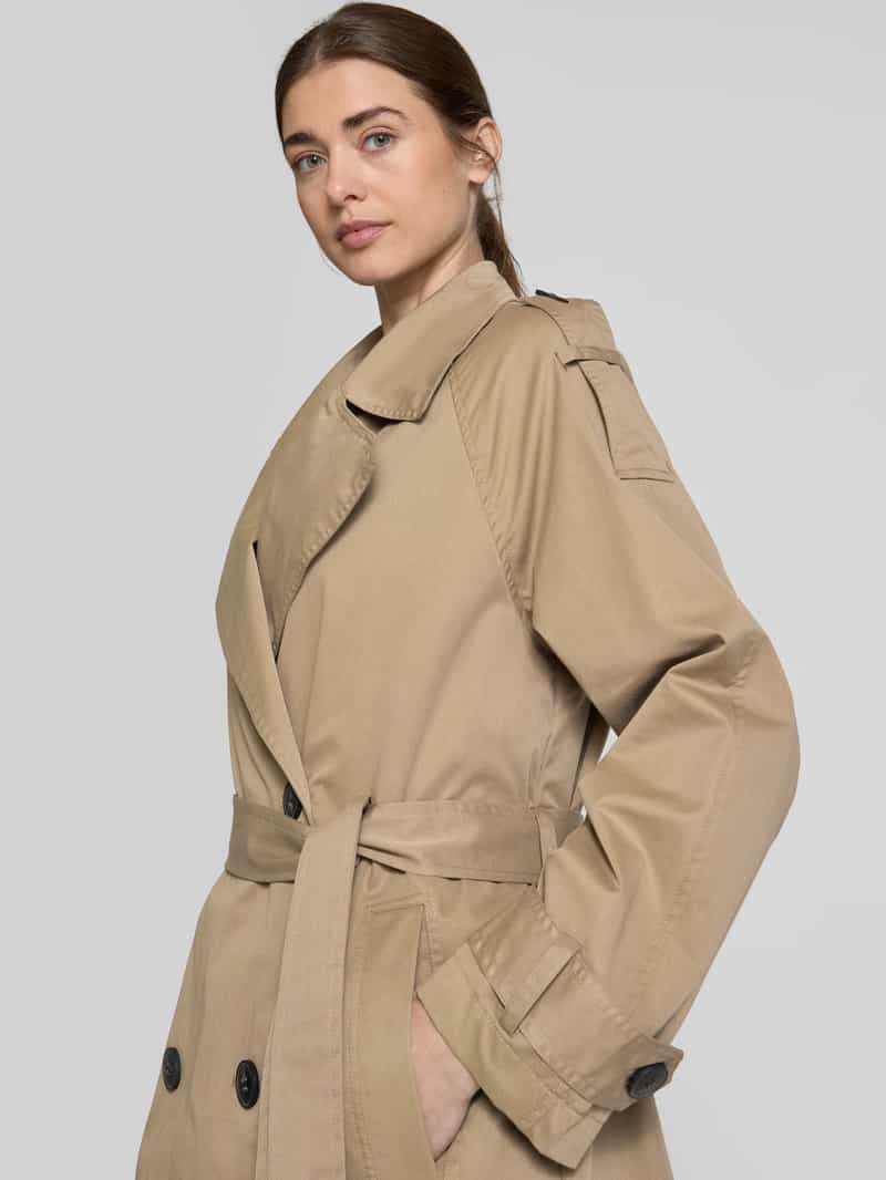 WITHBLACK Trenchcoat met reverskraag