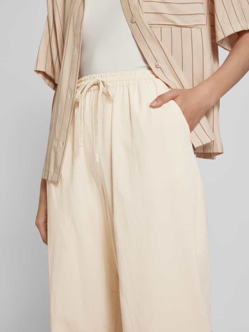 Soyaconcept Wide leg stoffen broek met structuurmotief model 'CISSIE'