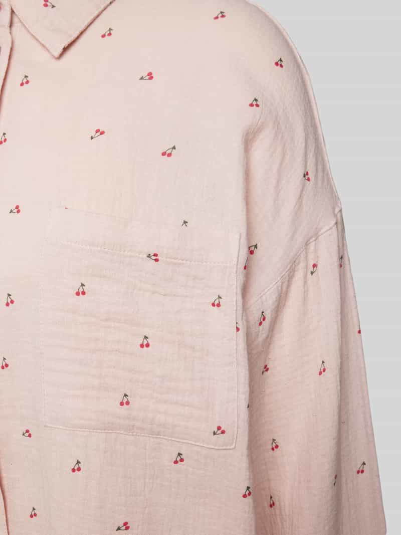 Jake*s Casual Pyjamabovendeel met borstzak
