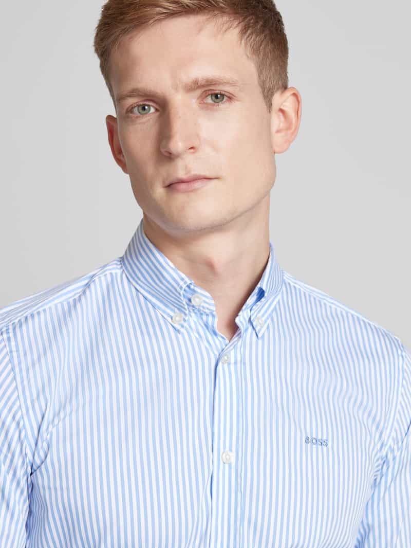 Boss Slim fit vrijetijdsoverhemd met button-downkraag model 'Roan'