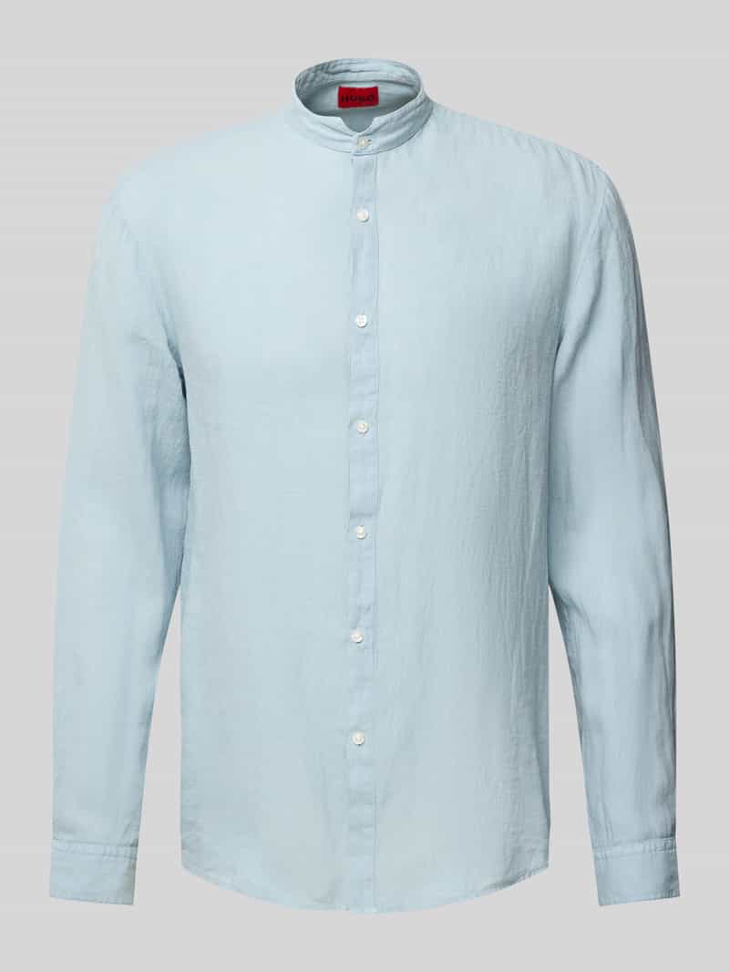 HUGO Slim fit zakelijk overhemd met maokraag model 'Elvory'