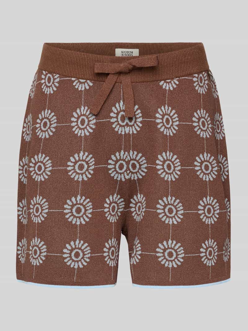 Scotch & Soda Korte regular fit broek met tunnelkoord
