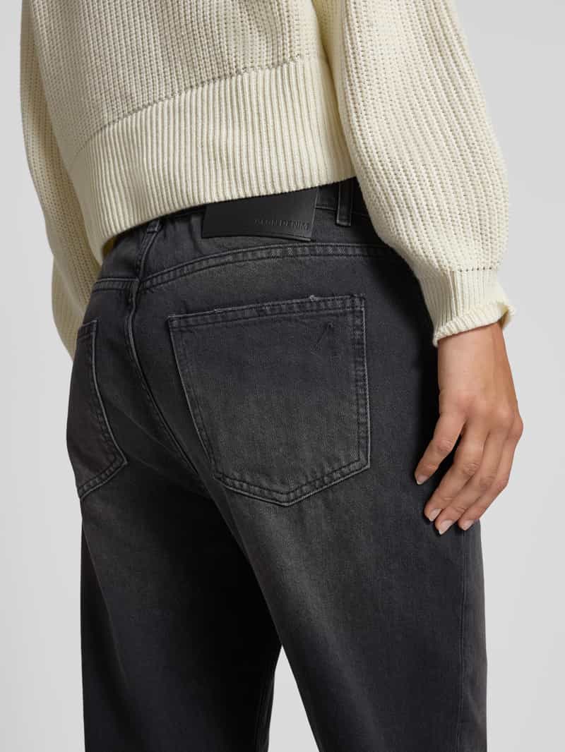 Goldgarn Straight fit jeans met asymmetrische band model 'CROSSFIT'