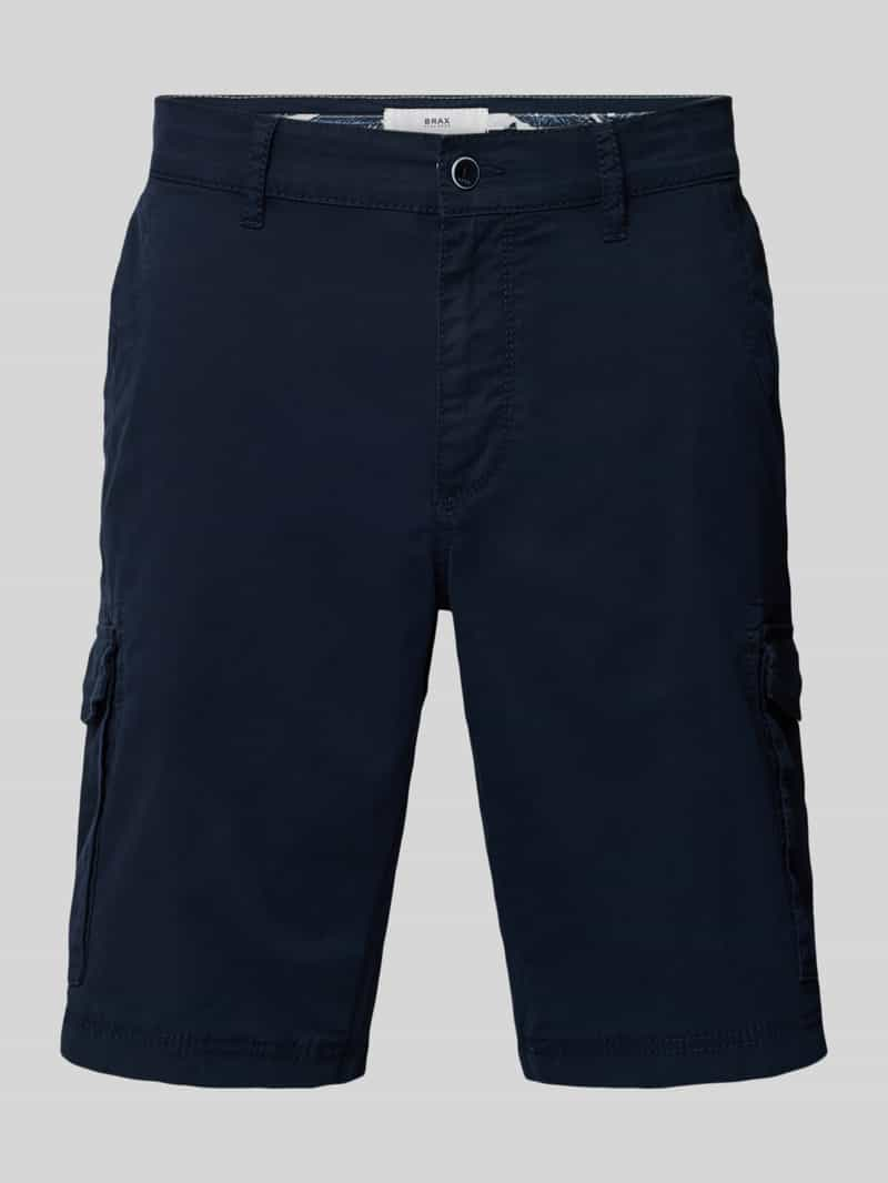 BRAX Regular fit korte cargobroek met riemlussen model 'BRAZIL'