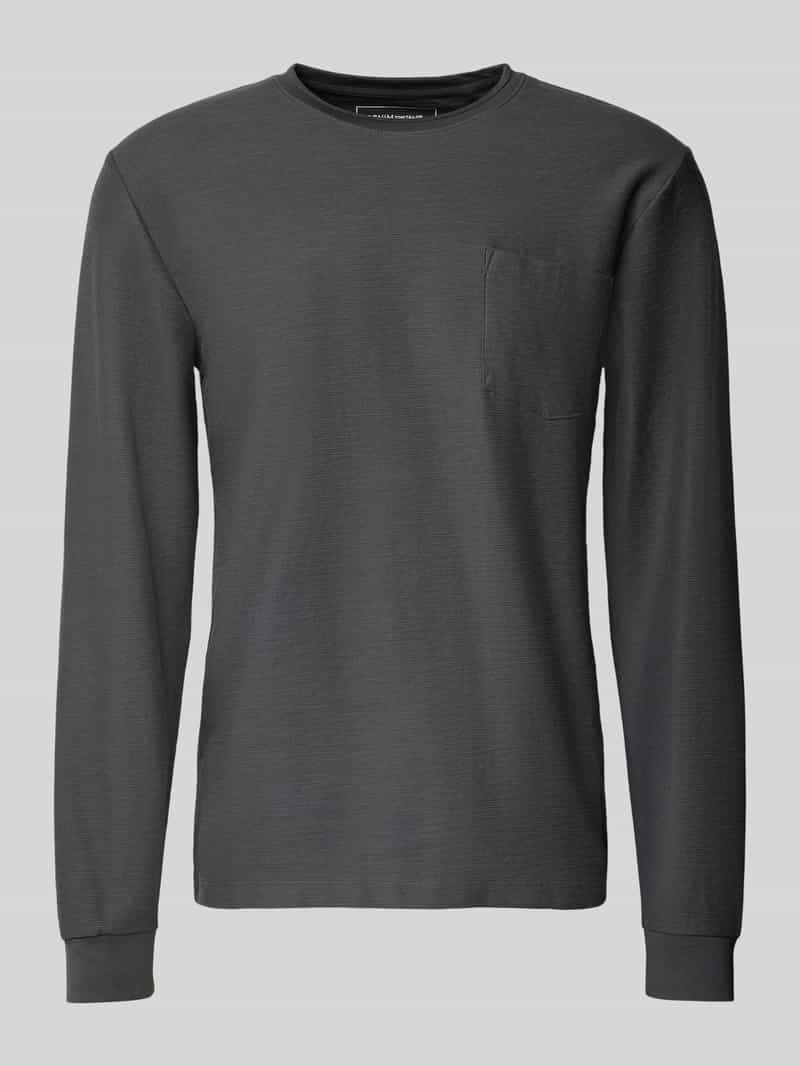 Tom Tailor Denim Regular fit shirt met lange mouwen van katoenmix