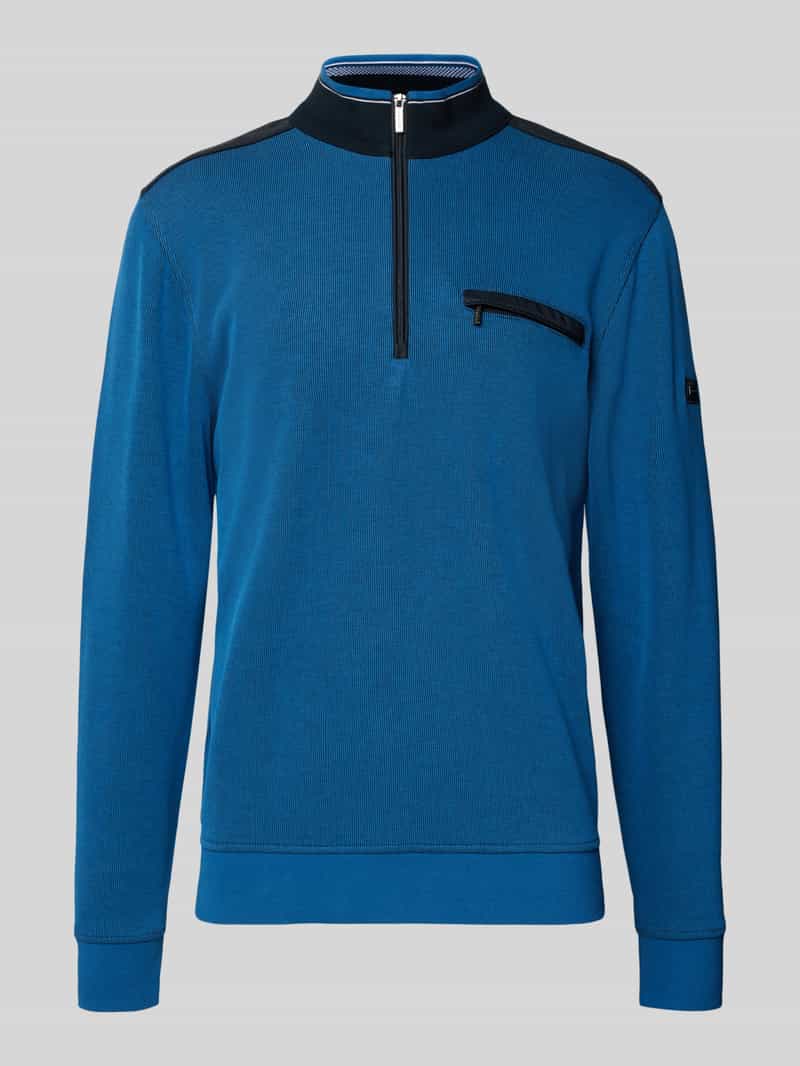 Bugatti Sweatshirt met opstaande kraag model 'Selanik'