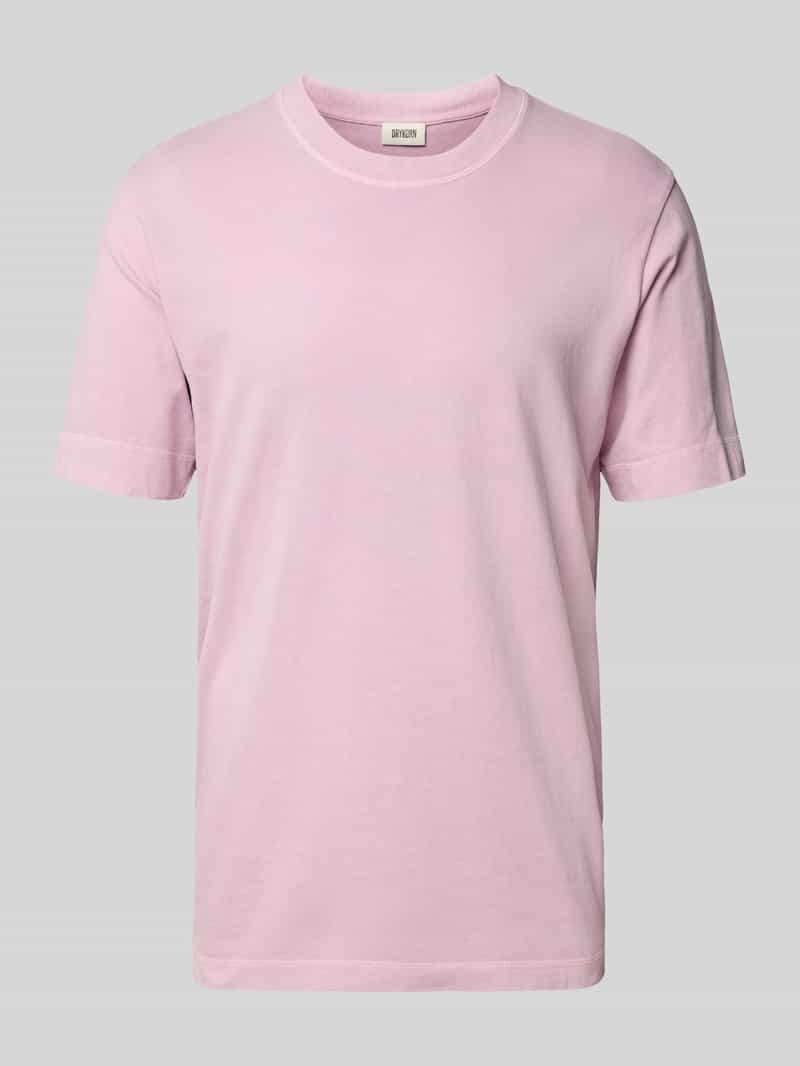drykorn T-shirt met geribde ronde hals model 'RAPHAEL'
