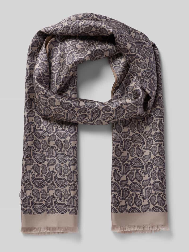Sjaal van pure zijde met paisleypatroon