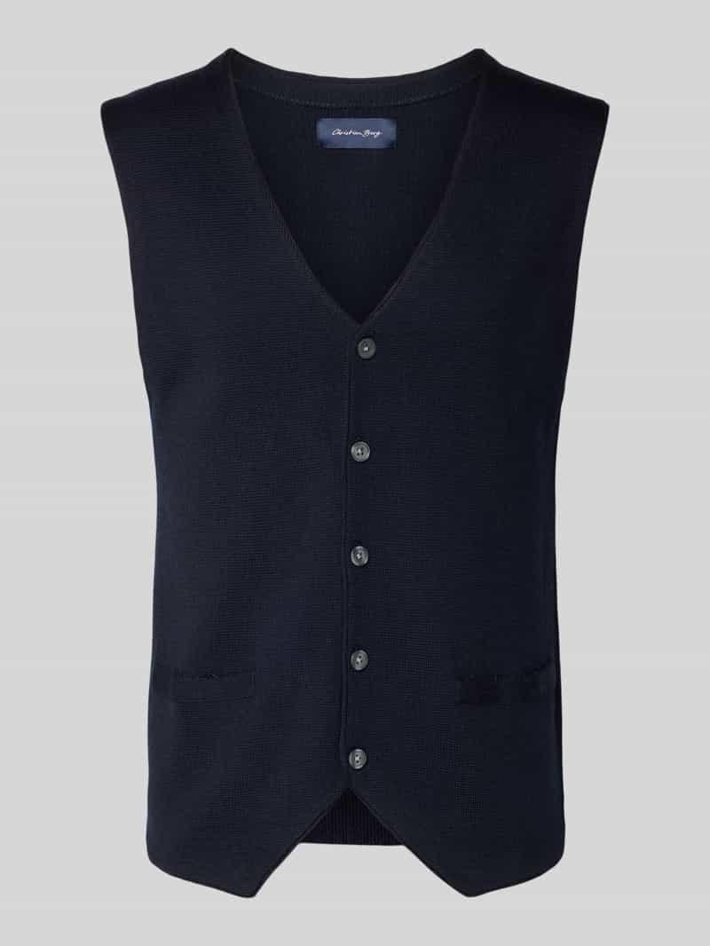 Christian Berg Men Wollen gilet met V-hals