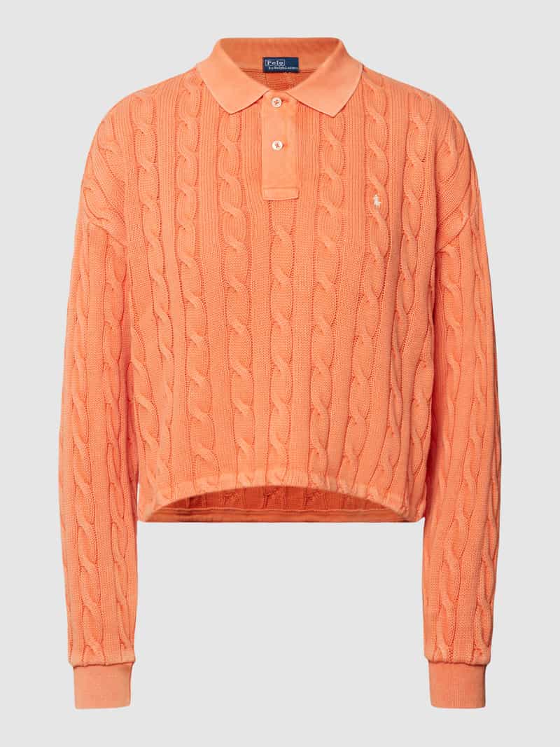 Polo Ralph Lauren Gebreide pullover met kabelpatroon model 'POLO'