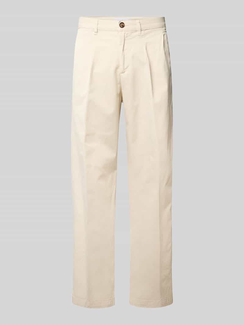 Edwin Straight leg broek met bandplooien model 'SORREN'
