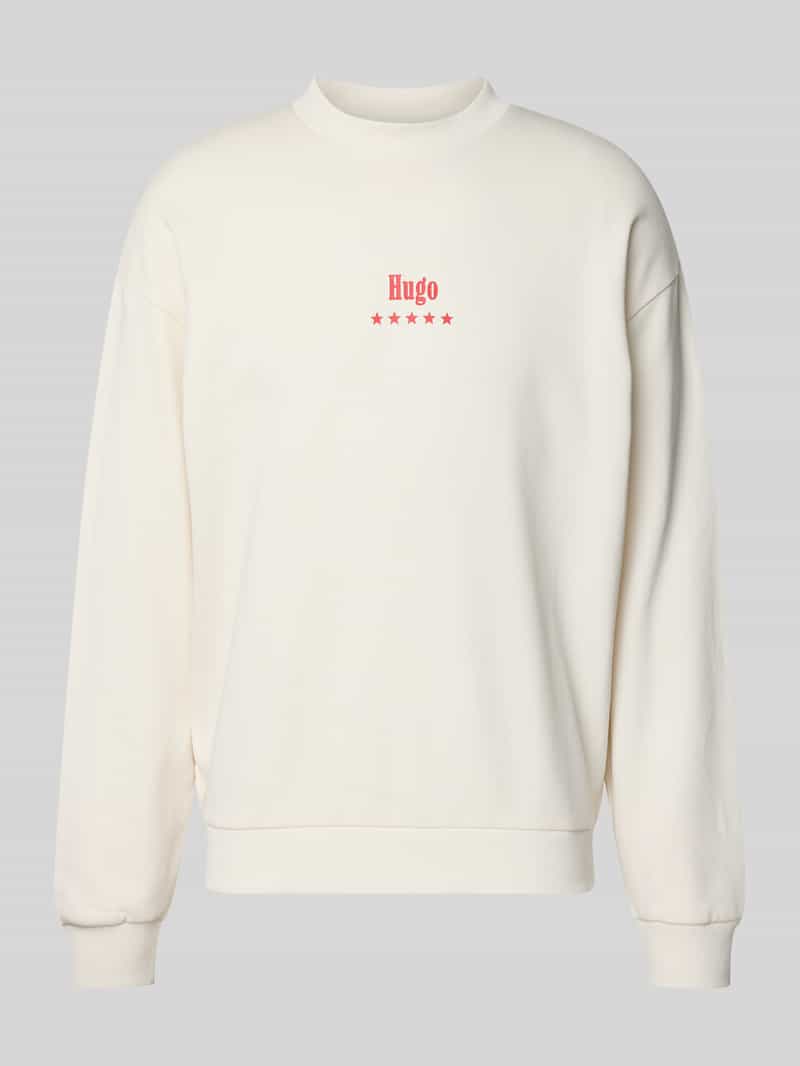 regular fit sweatshirt met Happy Hugo-print