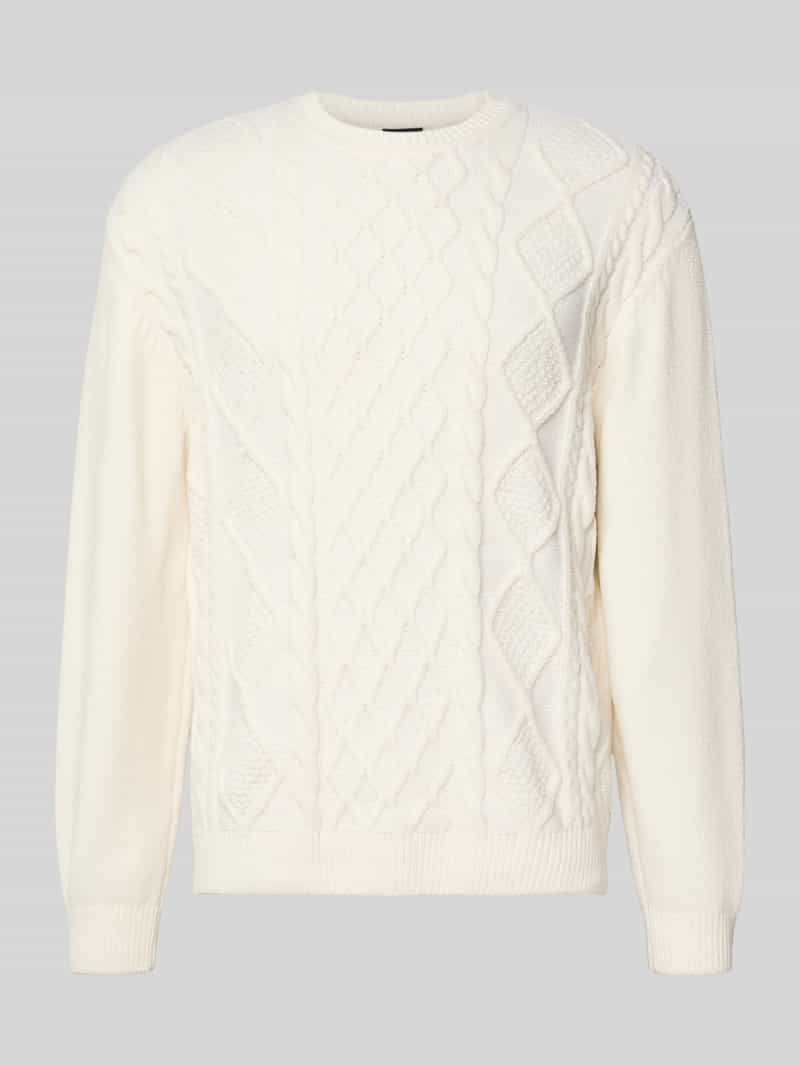 Armani Exchange Gebreide pullover met ribboorden