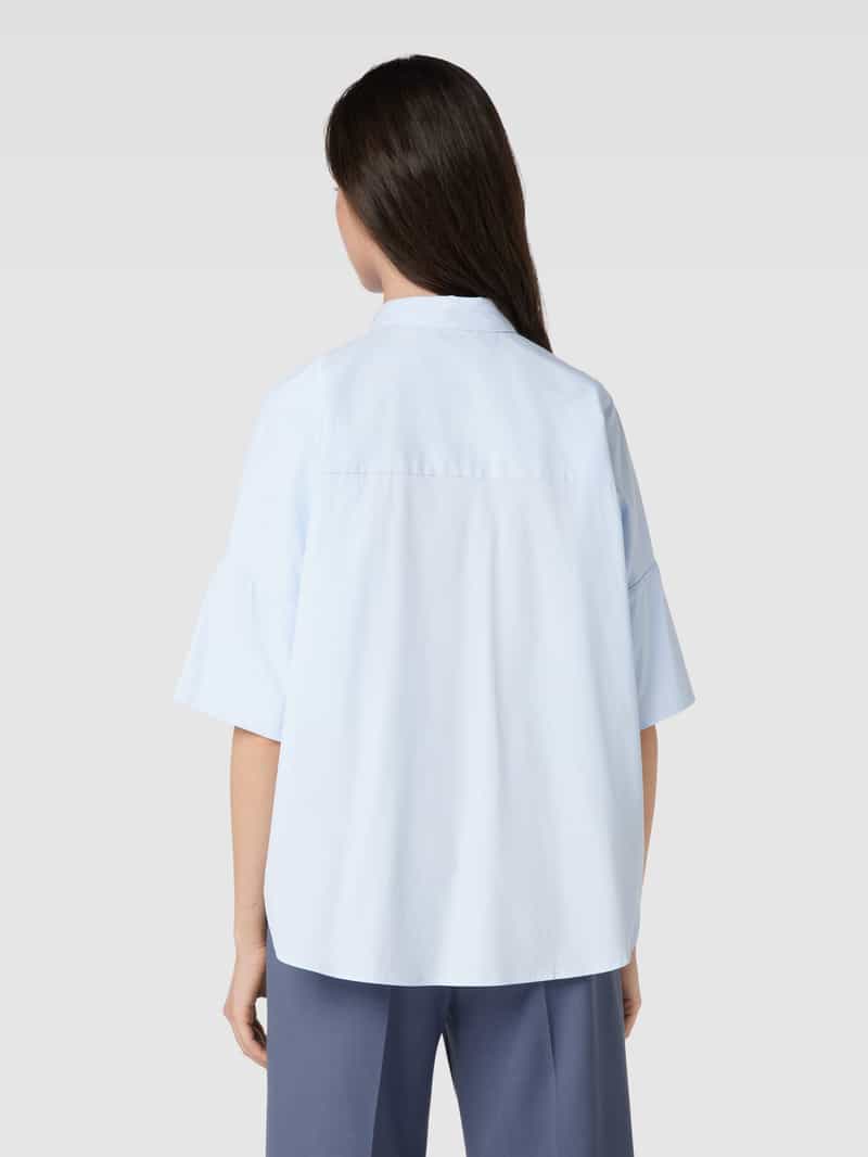 Blouse in effen design tonno & panna