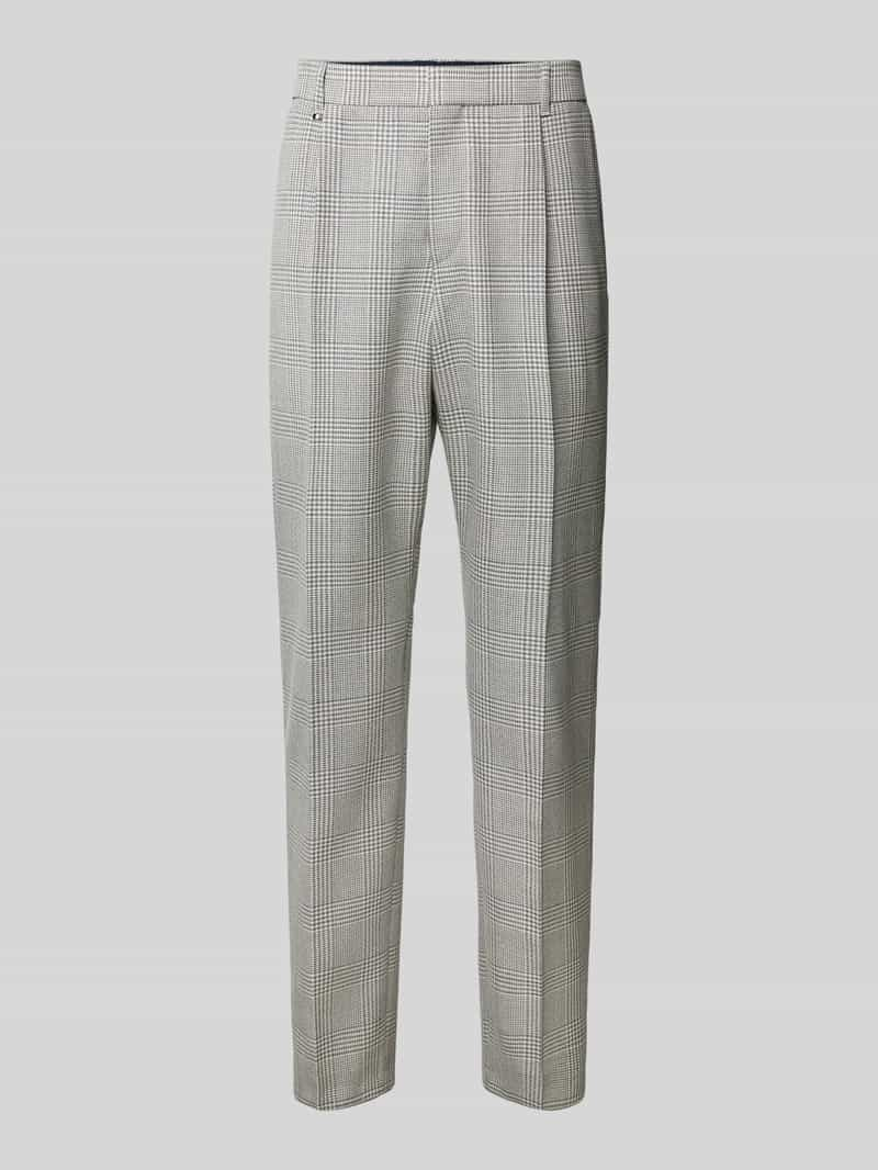 Boss Pantalon van viscose met glencheck-motief, model 'Peter'