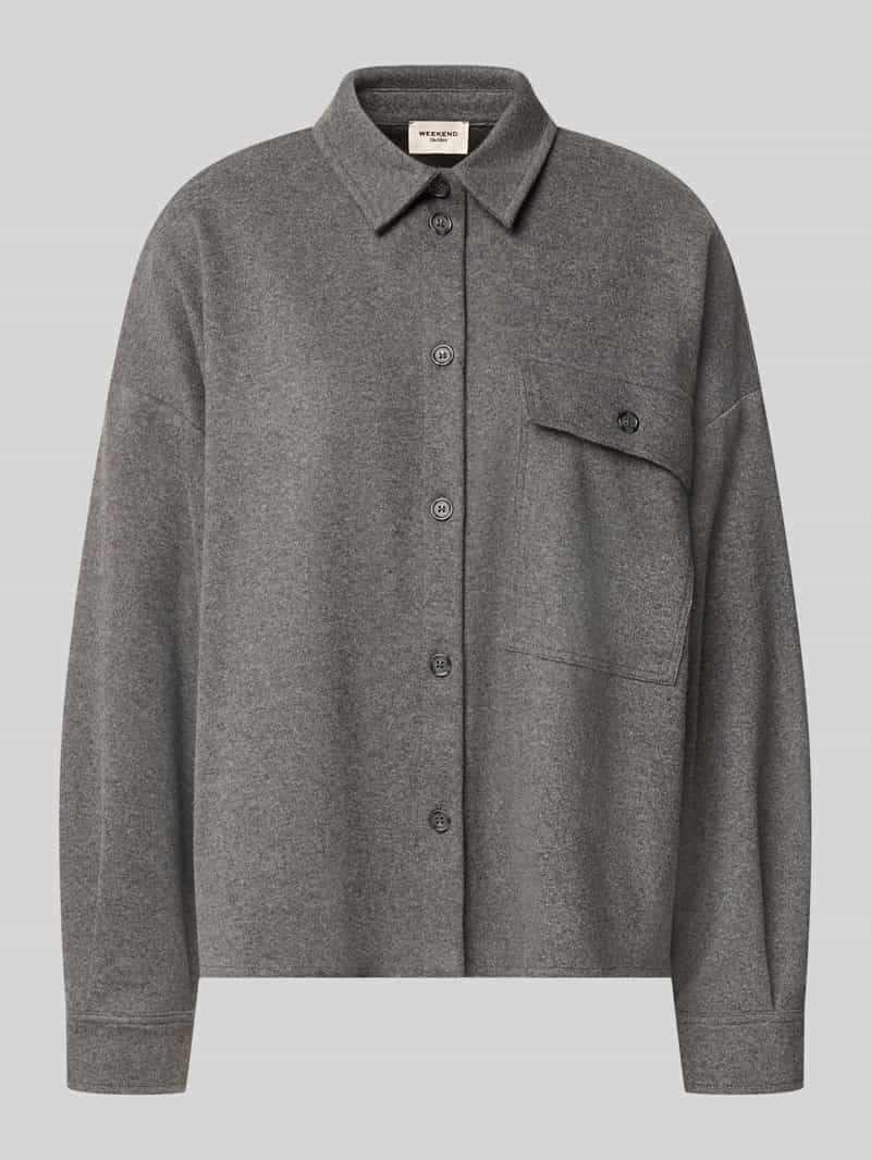 Weekend Max Mara Oversized blouse met lange mouwen van mix van viscose en katoen model 'AGIATE'