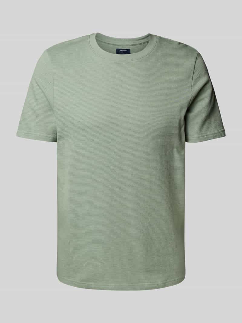 MCNEAL T-shirt met geribde ronde hals