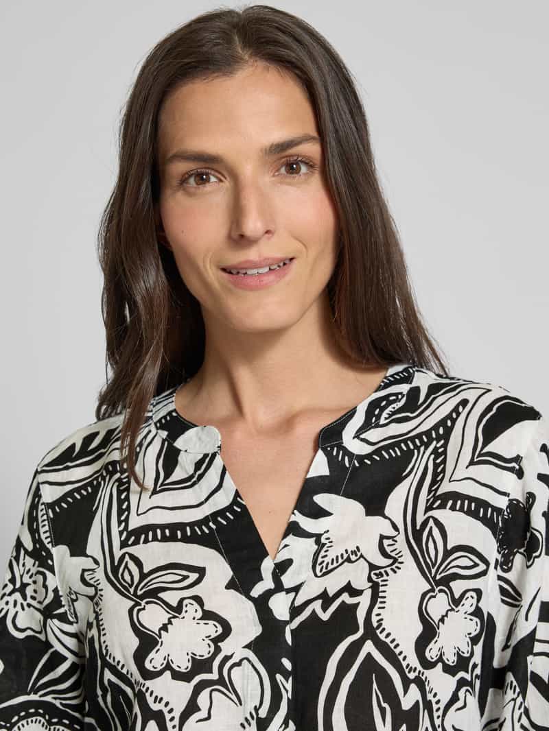 BRAX Linnen blouse met 3 4-mouwen model 'Velia'