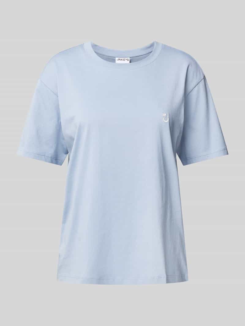 Jake*s Casual Pyjamabovendeel met logostitching