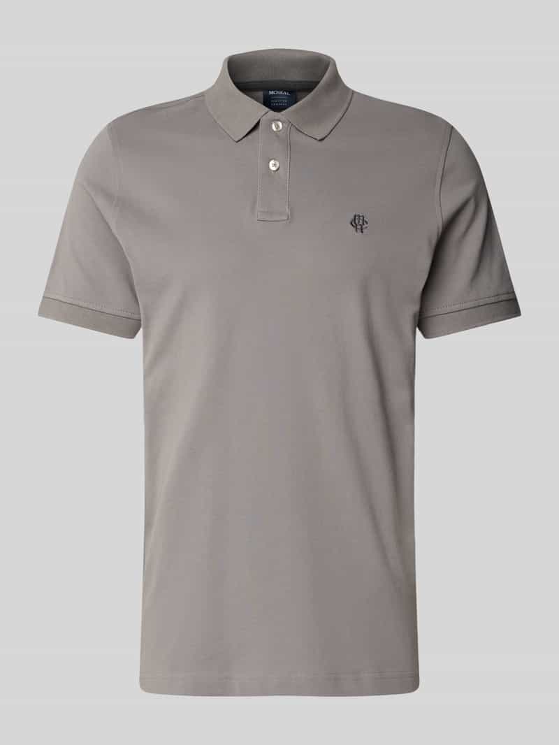 MCNEAL Regular fit poloshirt met knoopsluiting en labelstitching