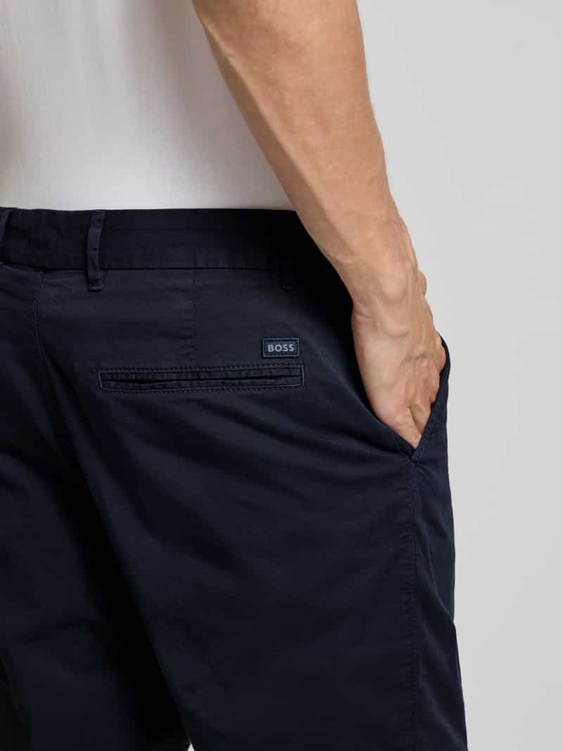 Boss Slim fit korte broek met riemlussen model 'Slice'