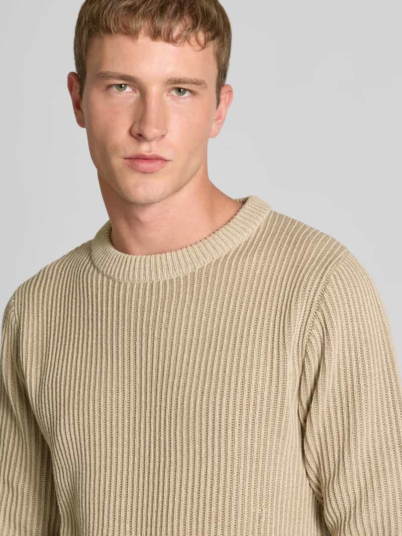 jack & jones Gebreide pullover met ribboorden model 'DOVER'