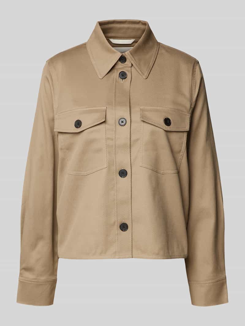 Marc O'Polo Boxy fit overshirt van een mix van biologisch katoen en lyocell