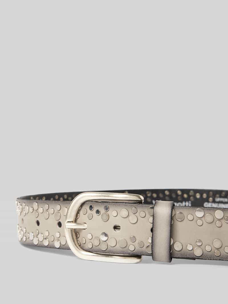 Vanzetti Riem van leer met studs en doornsluiting