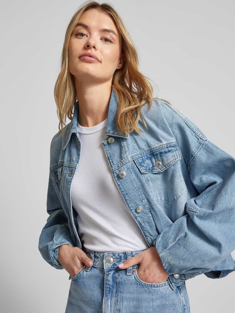 drykorn Jeansjack met platte kraag model 'BLAXTON'