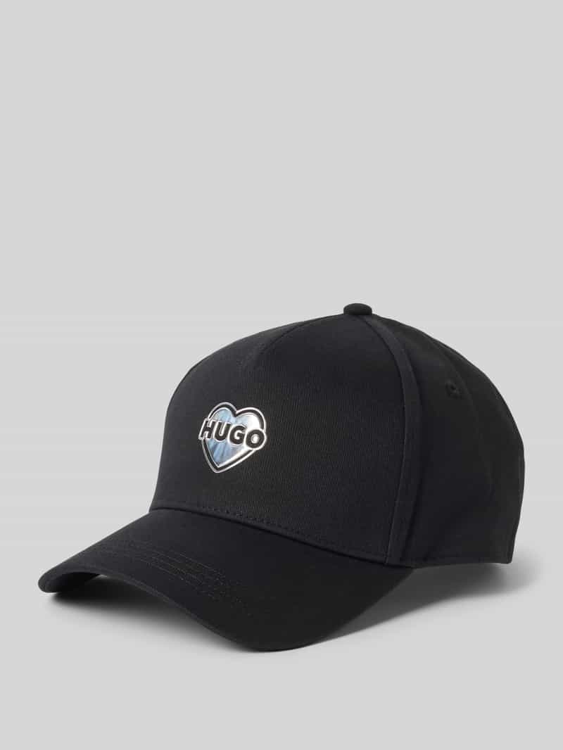 HUGO Baseballpet met labelprint model 'Cara'
