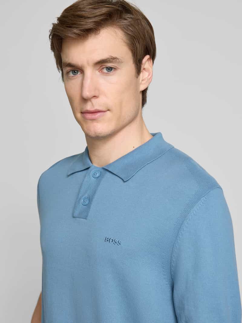 Boss Orange Regular fit poloshirt met labelstitching model 'Asac'
