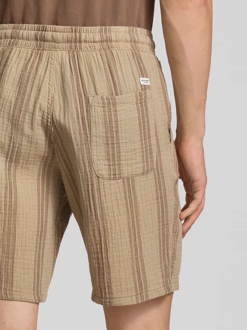 jack & jones Korte regular fit broek met elastische band model 'JAIDEN'