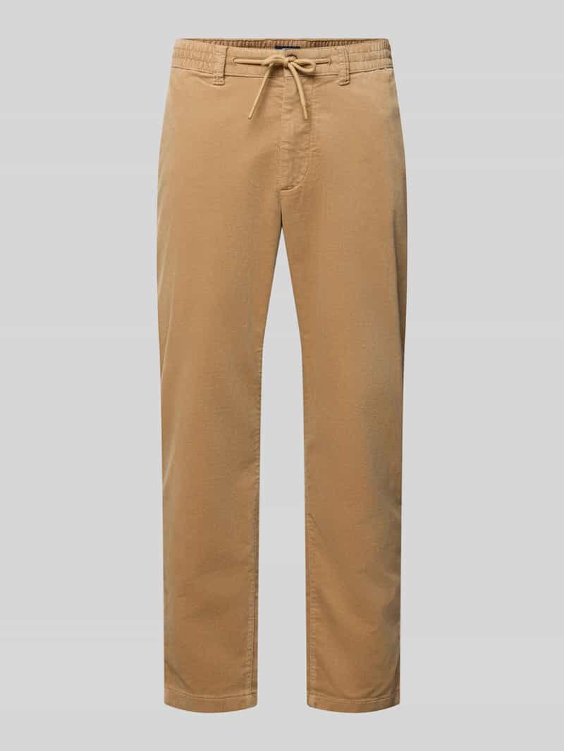 MCNEAL Tapered fit corduroy broek met structuurmotief