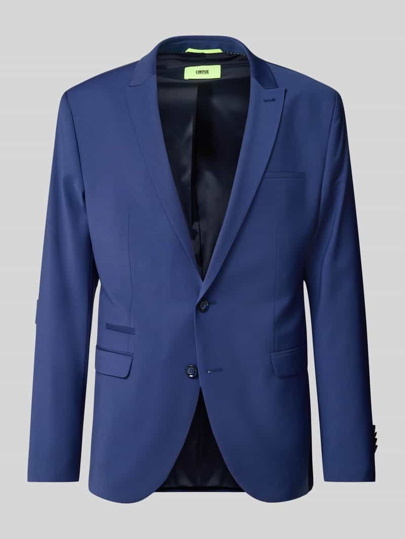 slim fit 2-knoops colbert met scheerwol model 'Castello'