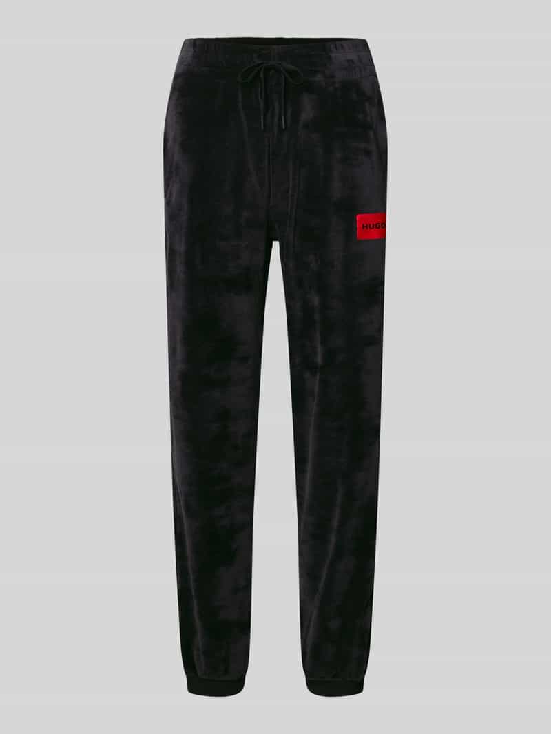 HUGO Relaxed fit pyjamabroek van katoenmix model 'VELVET'