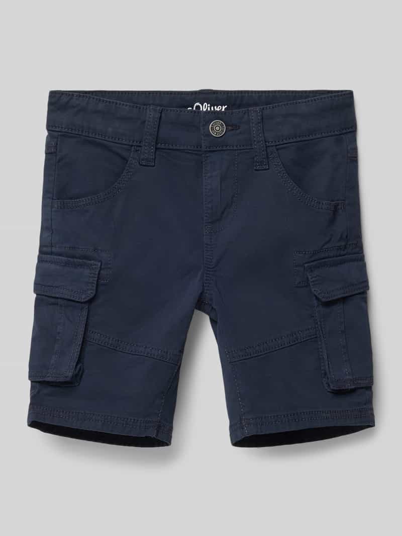 s.Oliver RED LABEL Slim fit top korte cargobroek van katoenmix