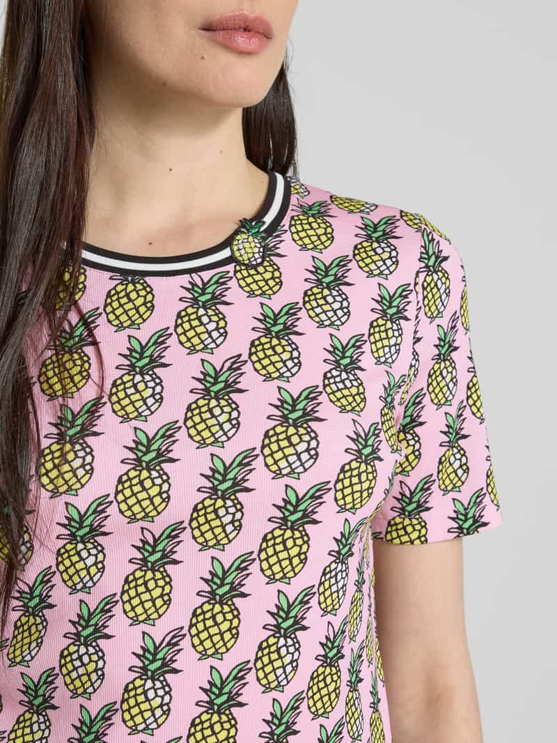 Marc Cain T-shirt in all-over look met ronde hals