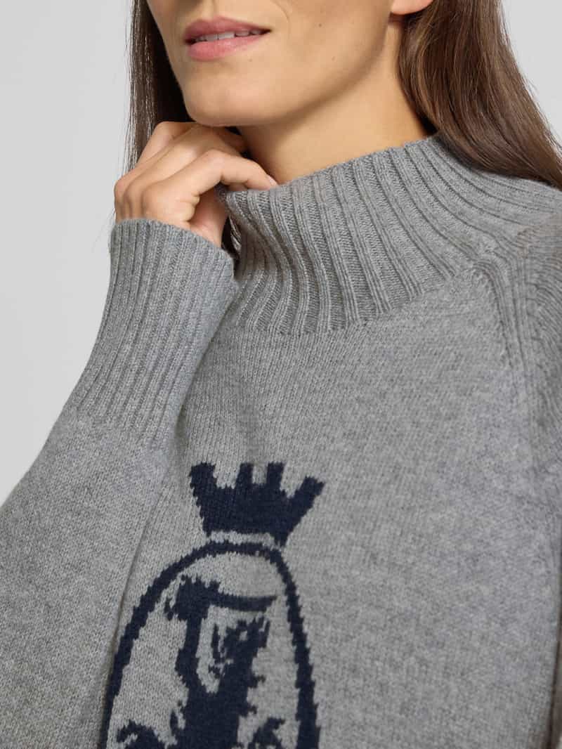 Tommy Hilfiger Regular fit gebreide pullover van een mix van wol en katoen