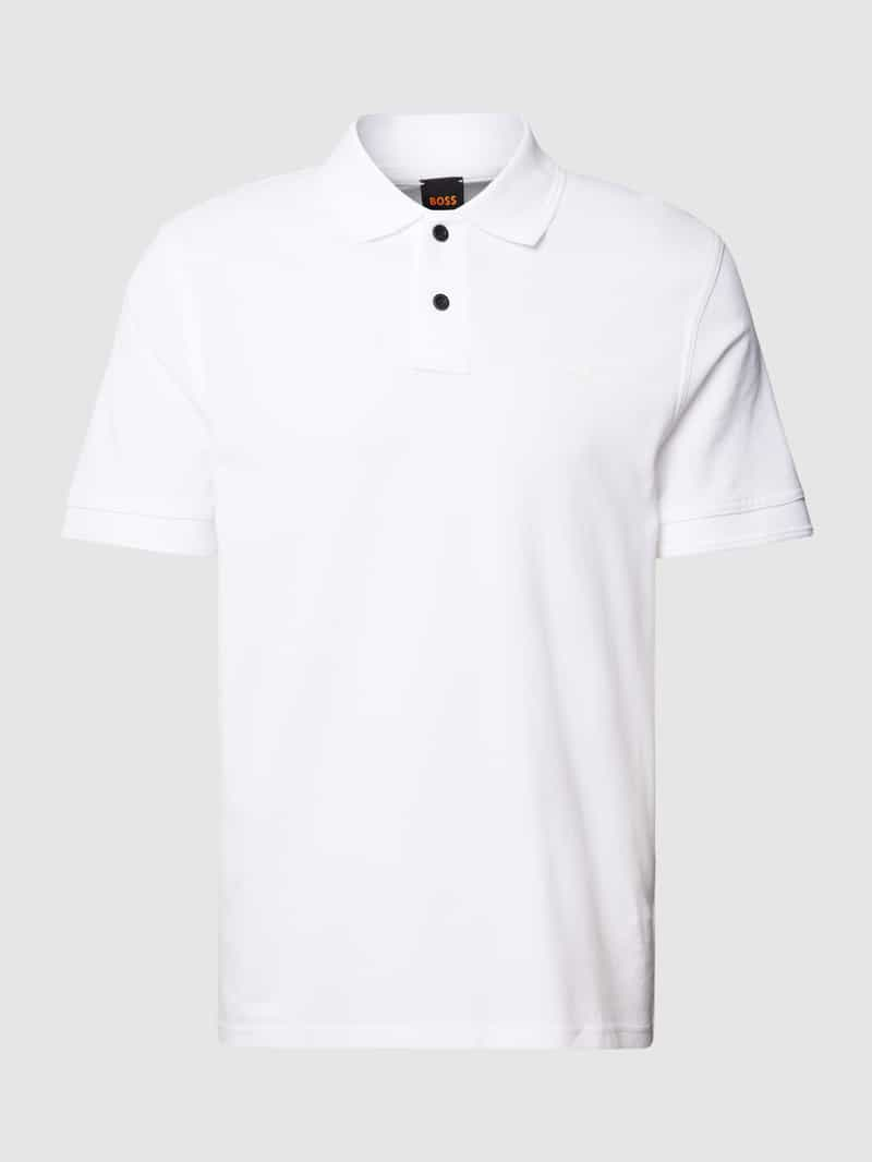 Boss Orange Slim fit poloshirt met korte knoopsluiting model 'Prime'