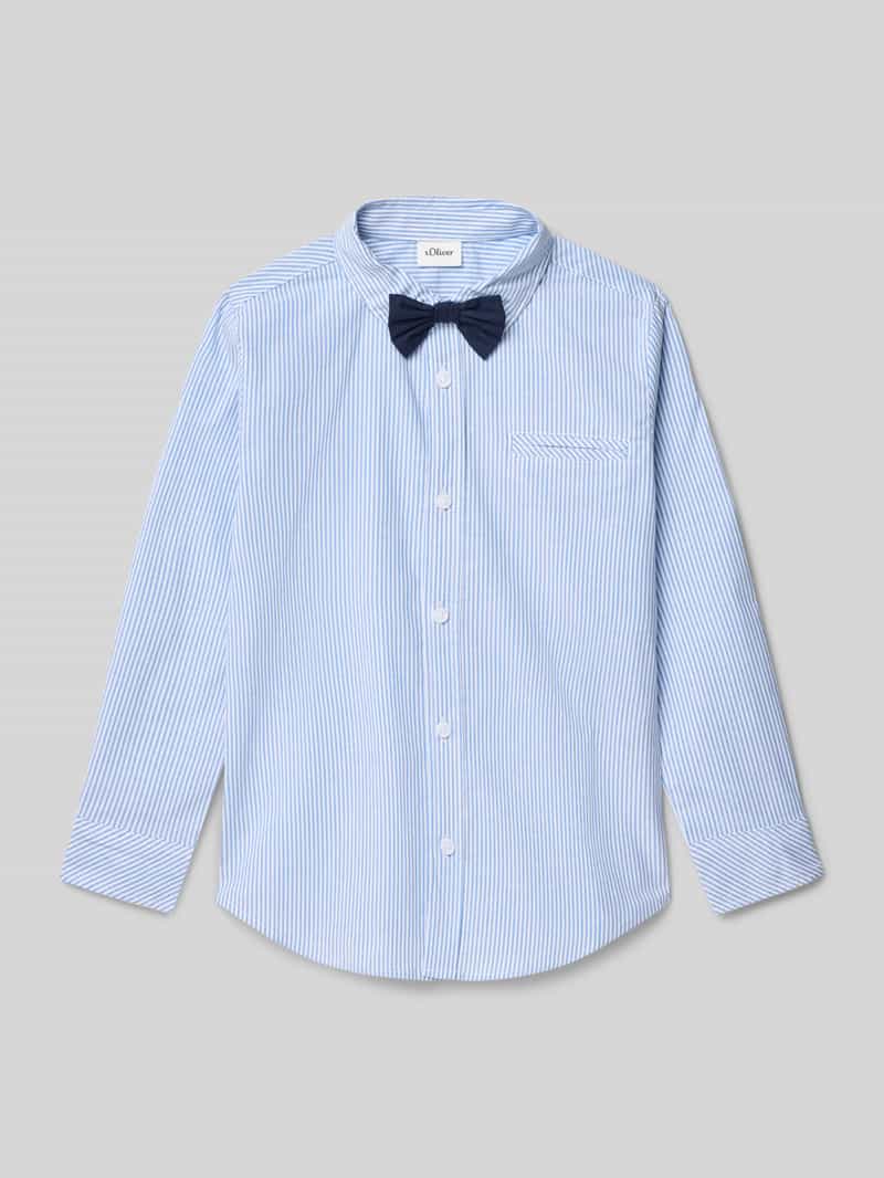 s.Oliver RED LABEL Slim fit overhemd van katoenmix