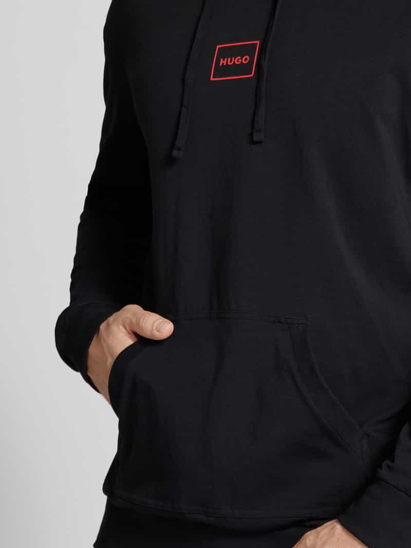 HUGO Hoodie met labelprint model 'Laze'