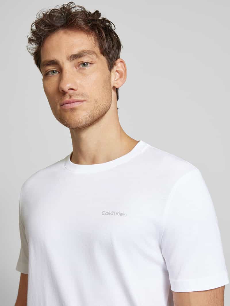 CK Calvin Klein T-shirt met labelprint model 'ENLARGED'