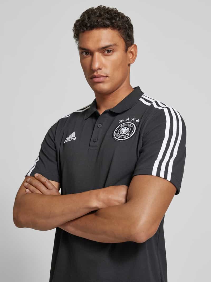ADIDAS SPORTSWEAR Regular fit poloshirt met motief- en labelstitching