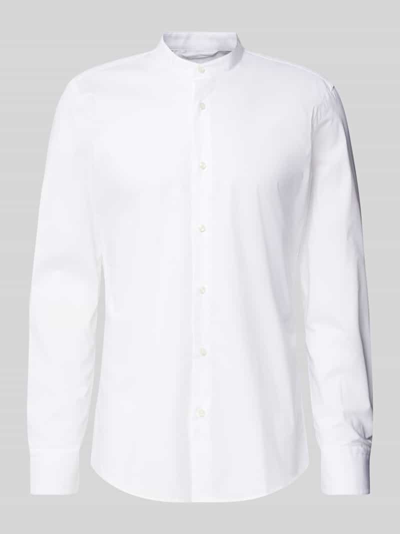 Boss Slim fit zakelijk overhemd met opstaande kraag model 'Hank'