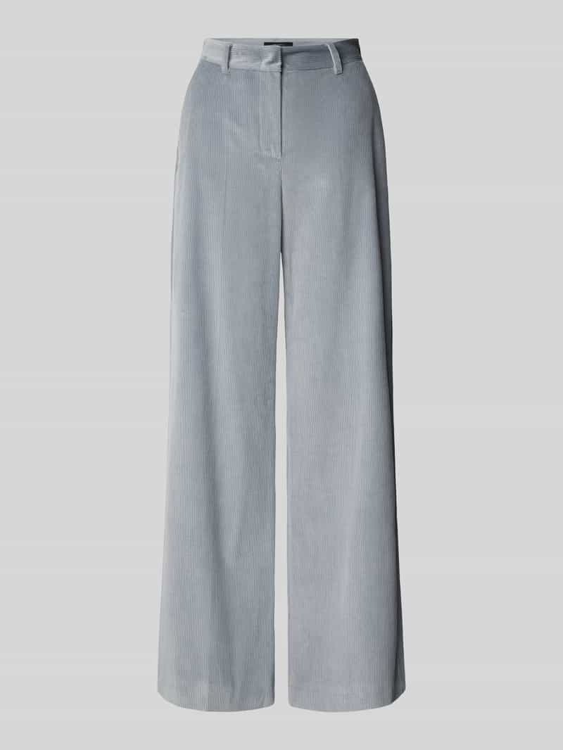 Weekend Max Mara Straight fit corduroy broek van zuiver katoen met steekzakken opzij, model 'TANIA'