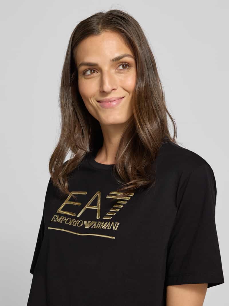 EA7 Emporio Armani T-shirt met labeldetail